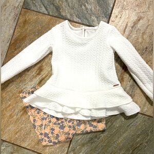 Tahari Girls size 4t leggings and shirt